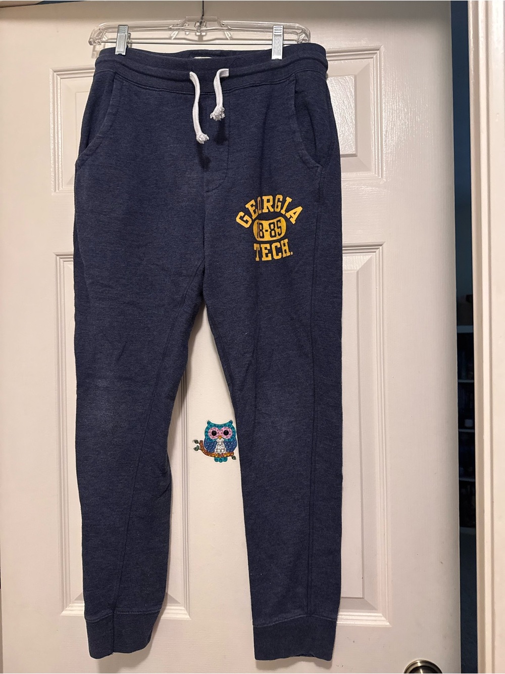 Georgia Tech Navy Sweatpants with Gold Georgia Tech Logo